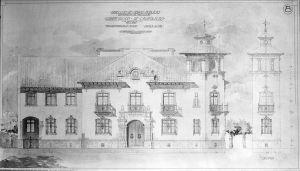 Diseño de la fachada de la gobernación de Caupolicán.